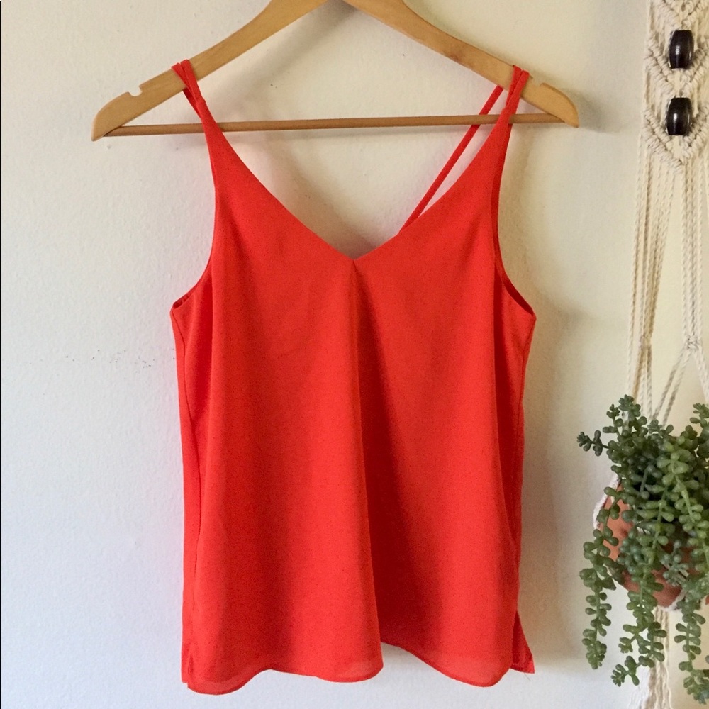 TOPSHOP RED/ORANGE TANK TOP